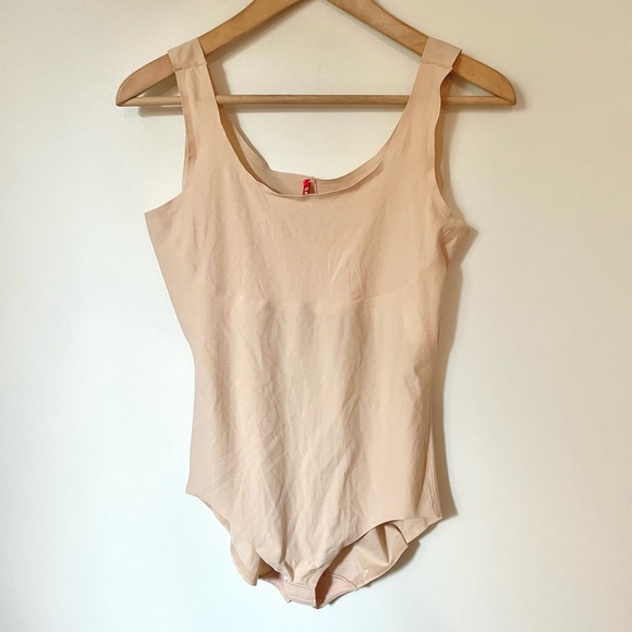 Spanx Thinstincts 2.0 Tank Panty Bodysuit Champagne Beige Size Large - Picture 1 of 9